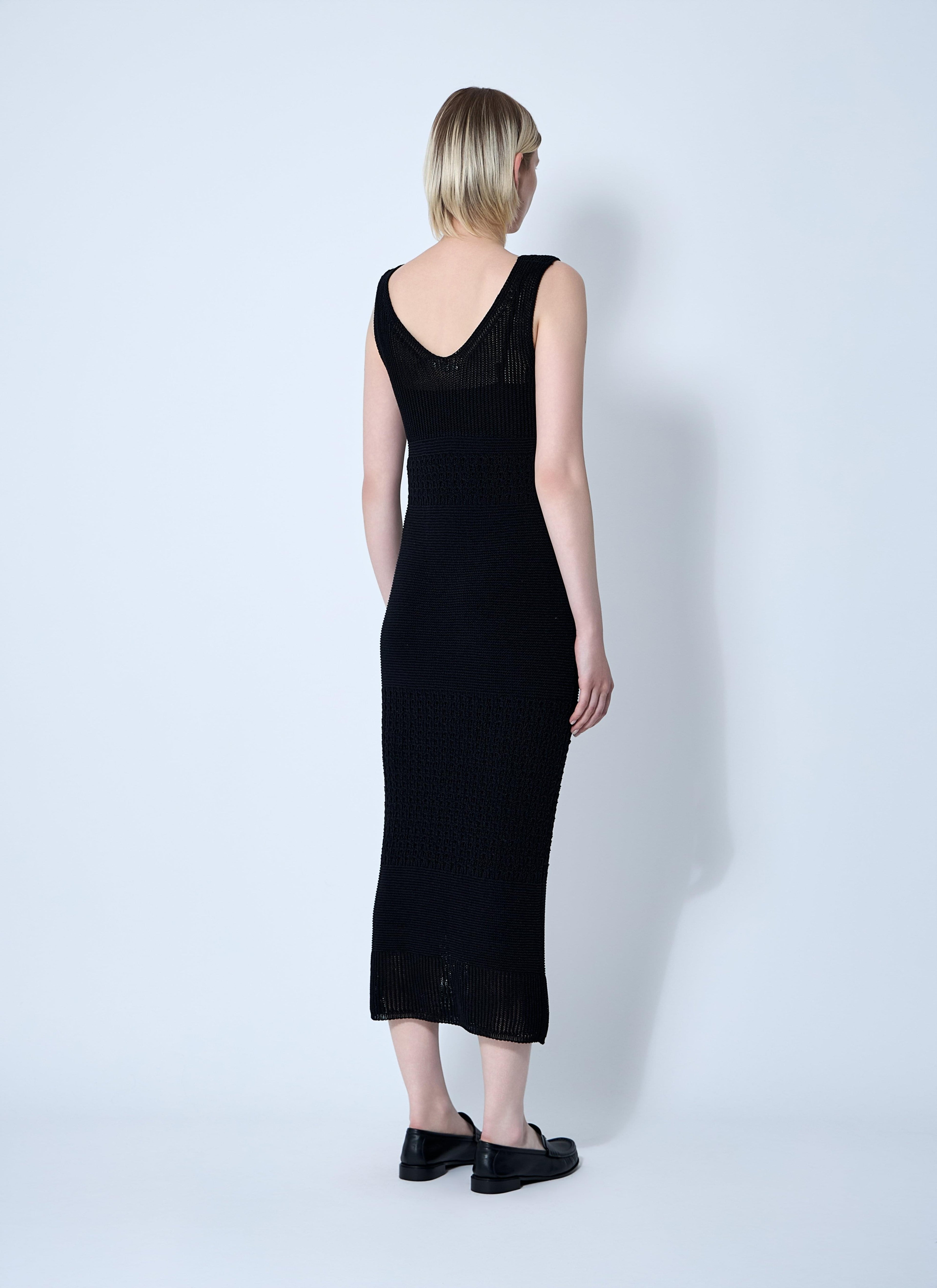 Max Mara Ladies Valois Crochet Midi Dress Black