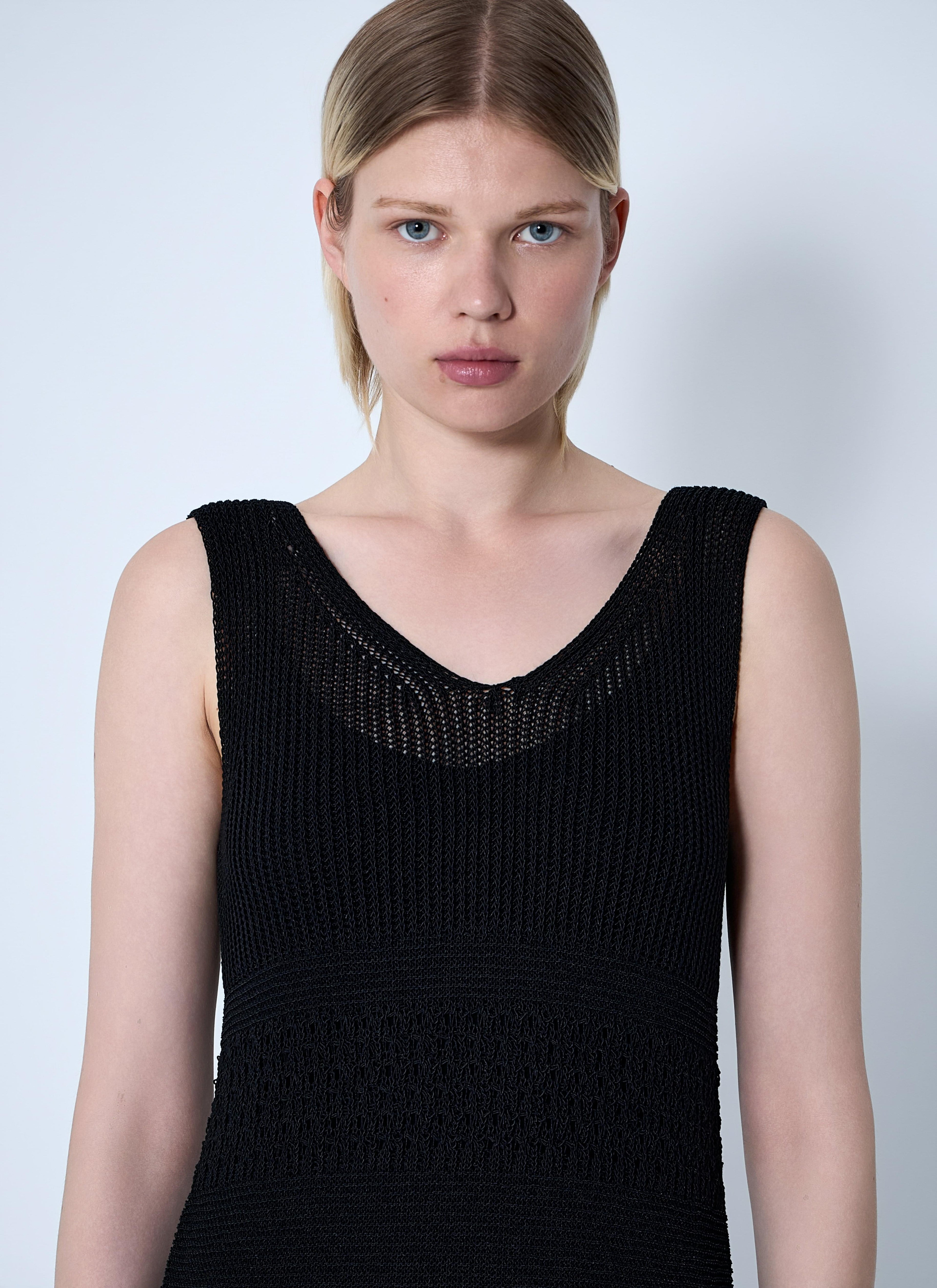 Max Mara Ladies Valois Crochet Midi Dress Black