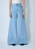 Max Mara Ladies Denim Wide Leg Flare Blue Jeans Pants