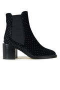 Jimmy Choo ladies Merril Boots black velvet sparkles heels