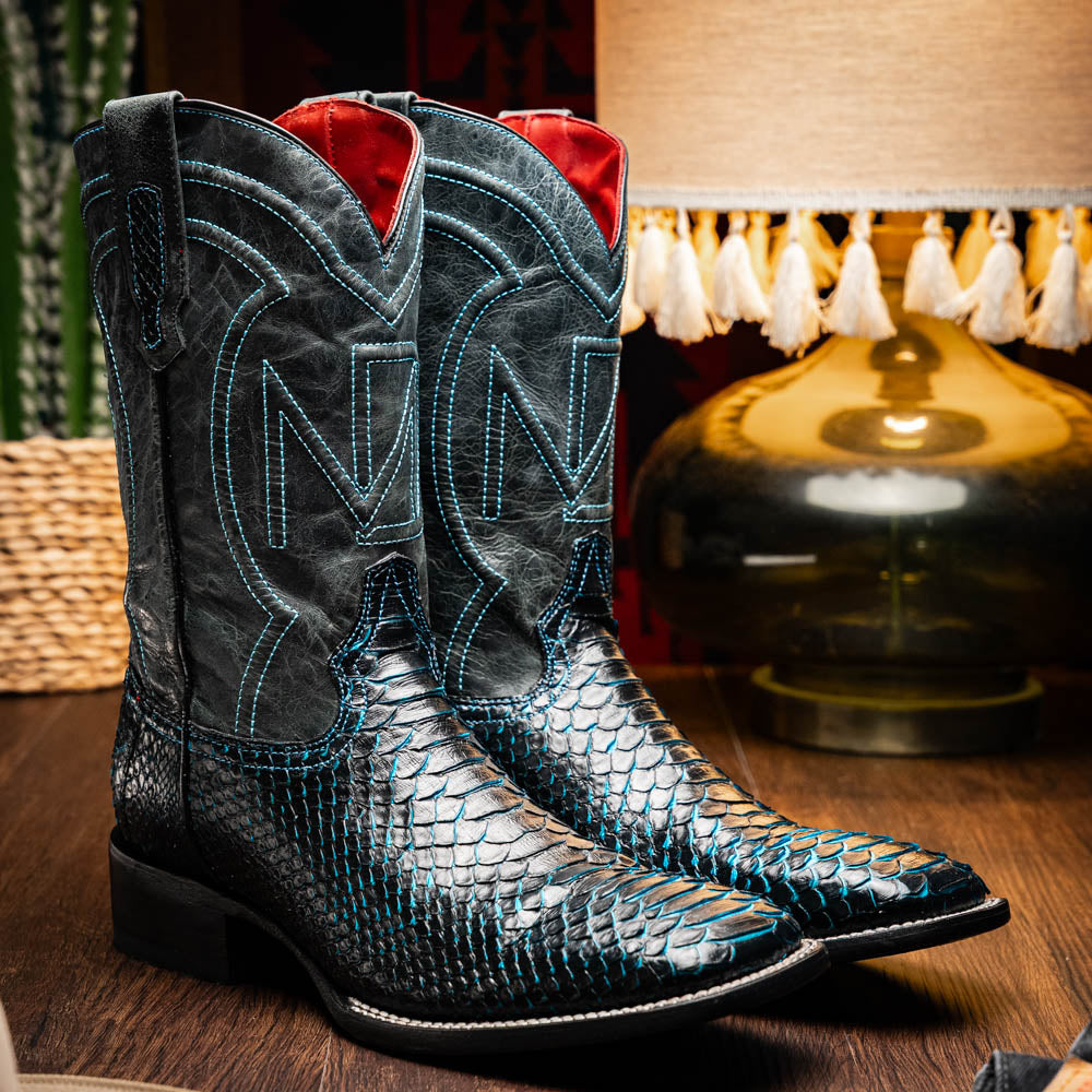 MARCO di MILANO Missouri Black / Blue boots python men's