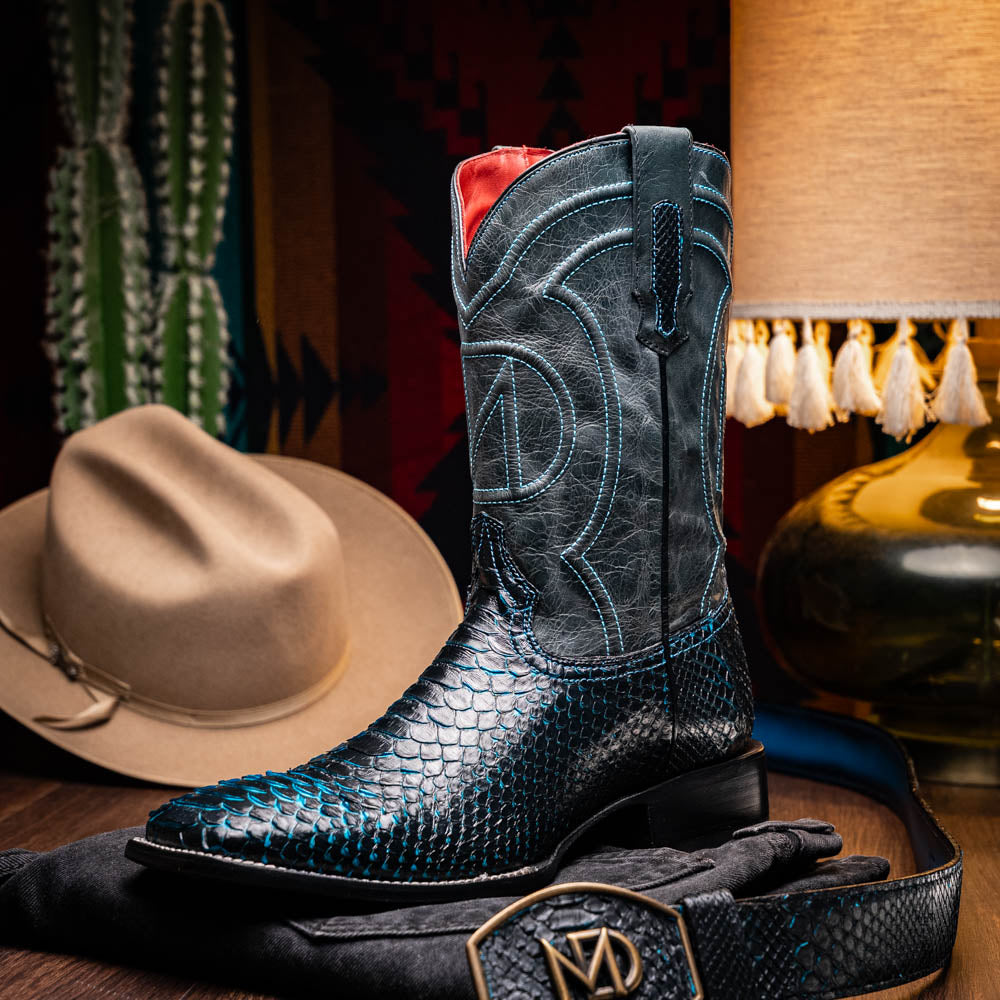 MARCO di MILANO Missouri Black / Blue boots python men's