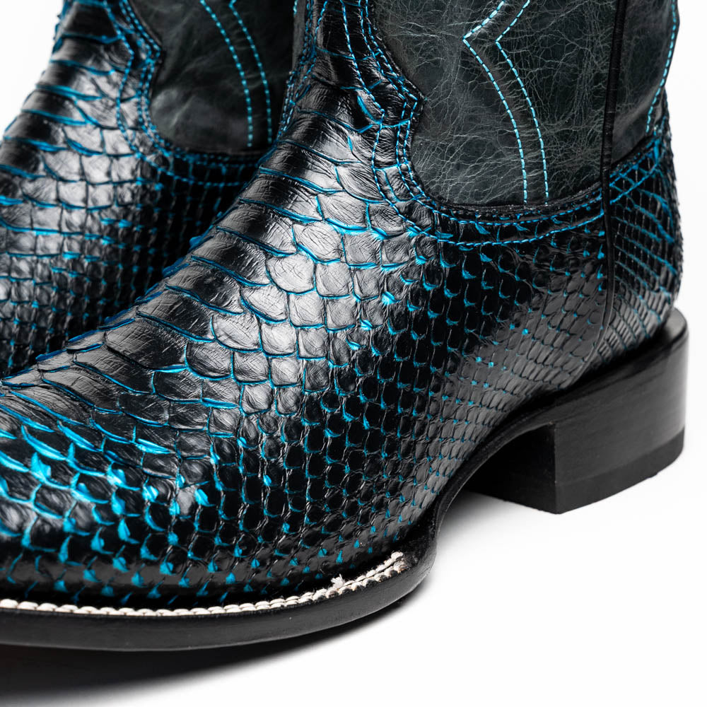 MARCO di MILANO Missouri Black / Blue boots python men's – Jenifers Designer Closet