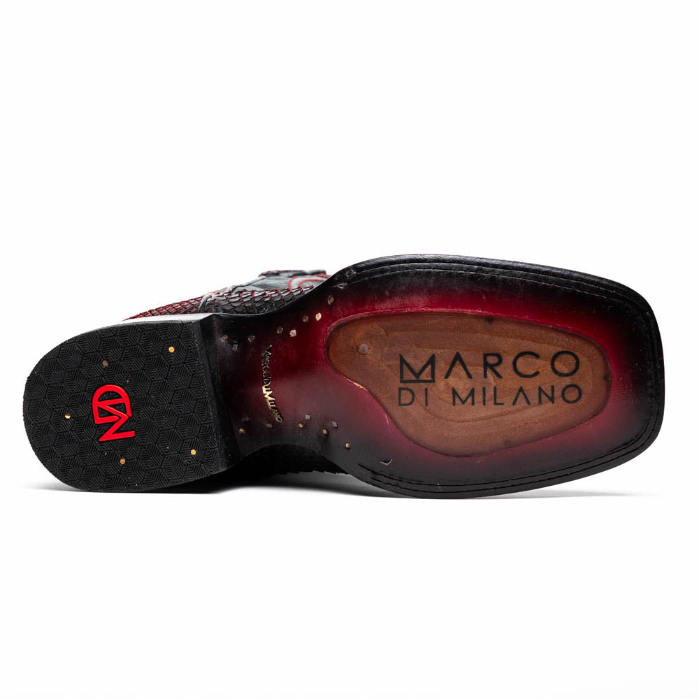 Marco di Milano Genuine Python snake skin boots Missouri Black Cherry