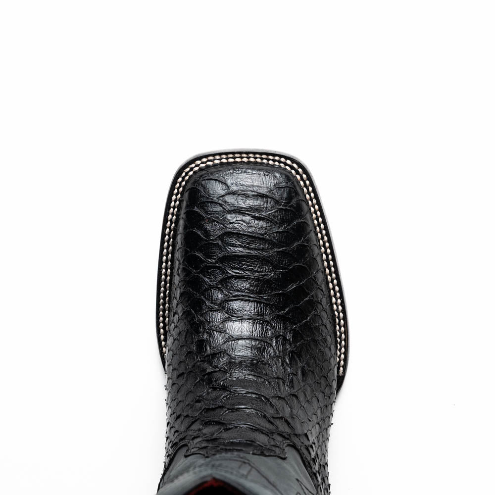Marco di Milano Missouri Black python snake men's boots