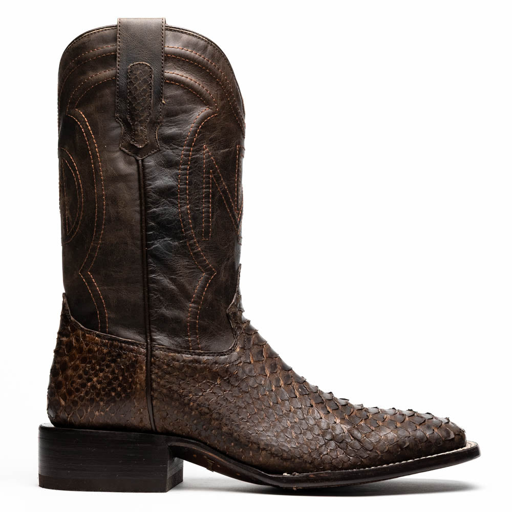 Marco di Milano genuine python skin boots Missouri Brown men's