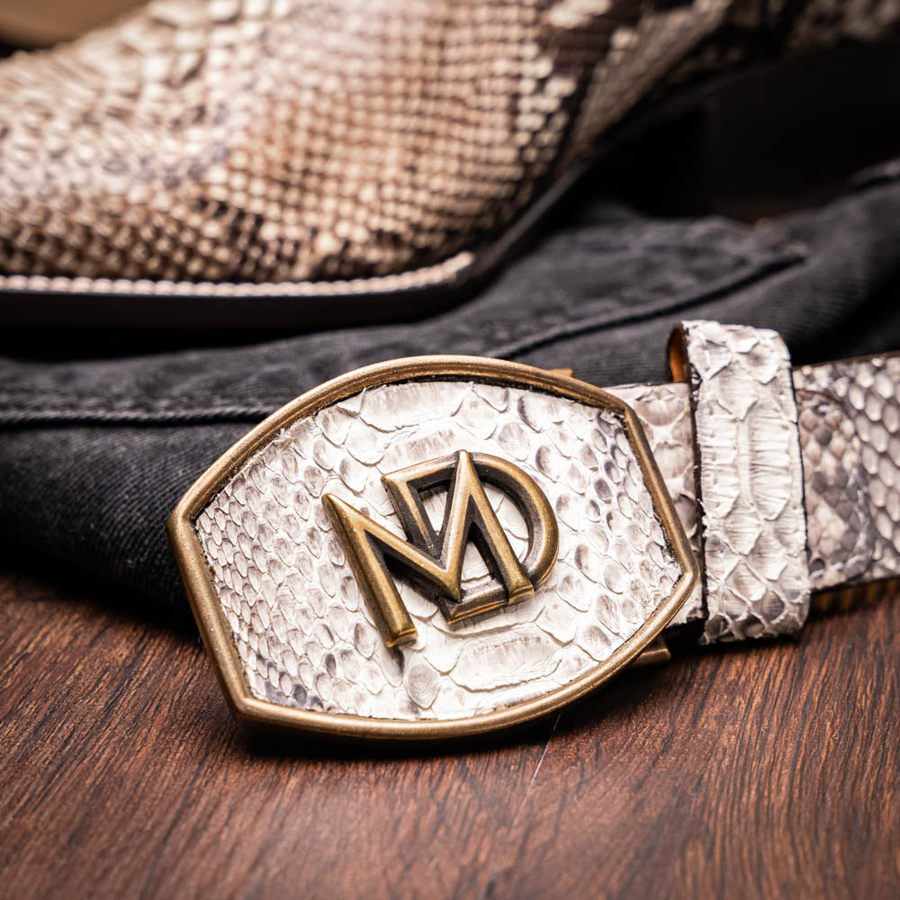 Marco Di Milano Missouri men's Natural python snake skin boots