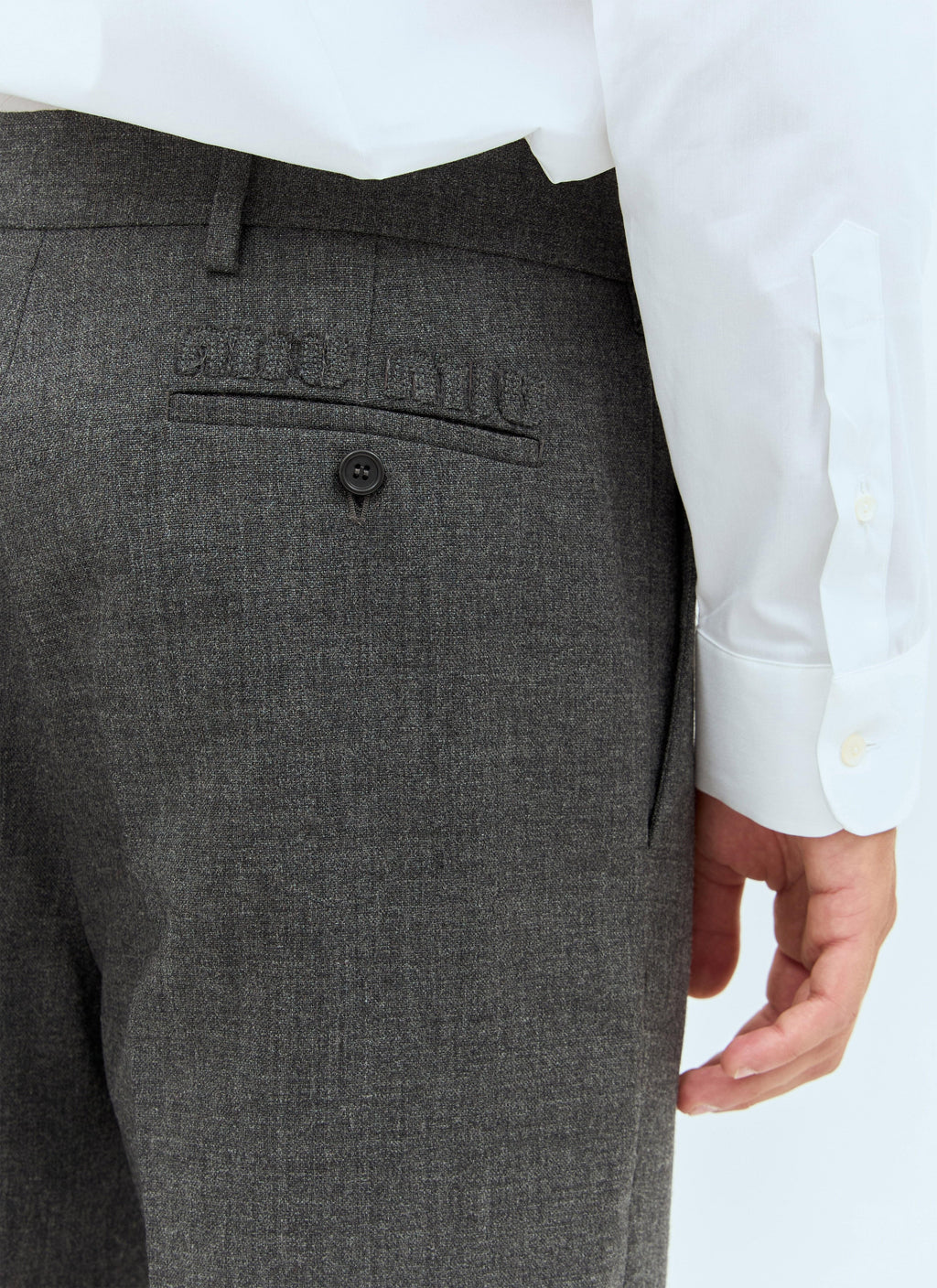 Miu Miu Men's Marled Wool Pants Slacks Italy Gray Trousers