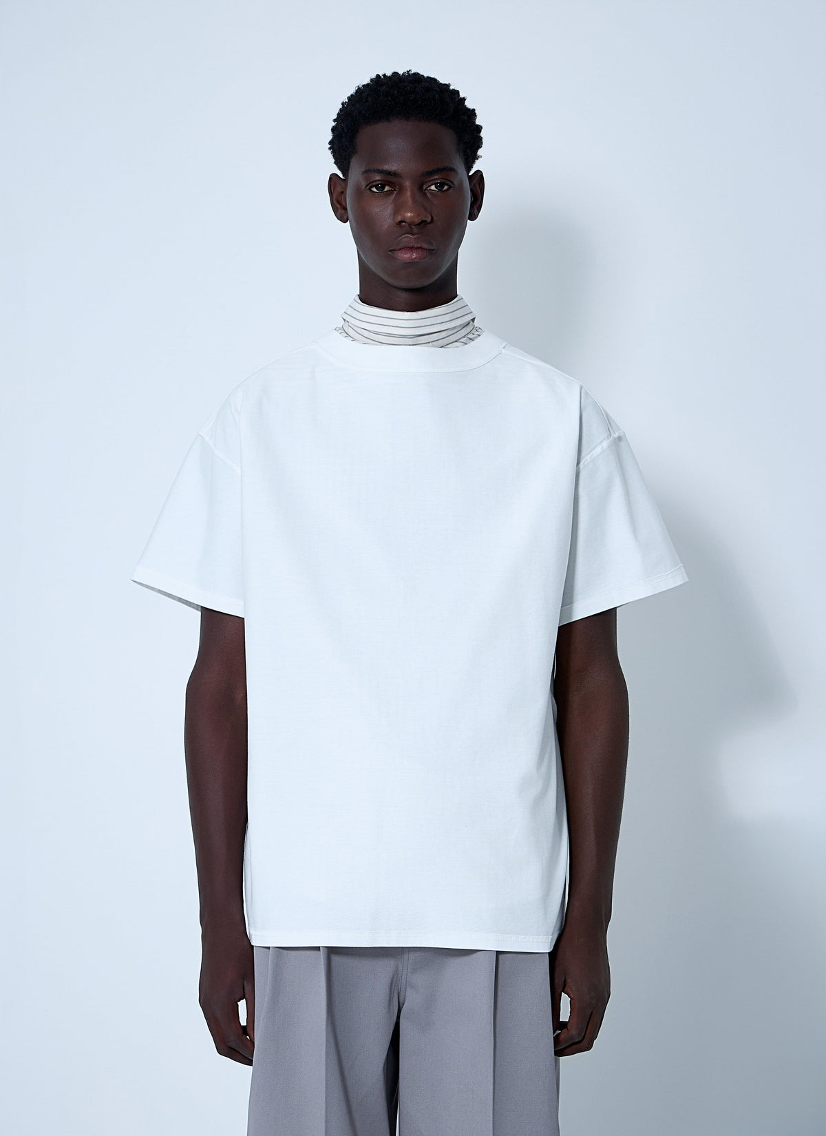 Maison Margiela Men's Short Sleeve T-Shirt Tee White cotton