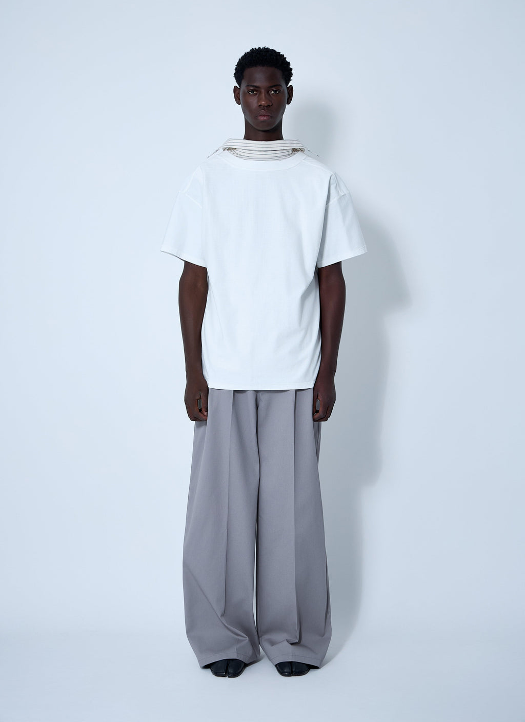 Maison Margiela Men's Short Sleeve T-Shirt Tee White cotton