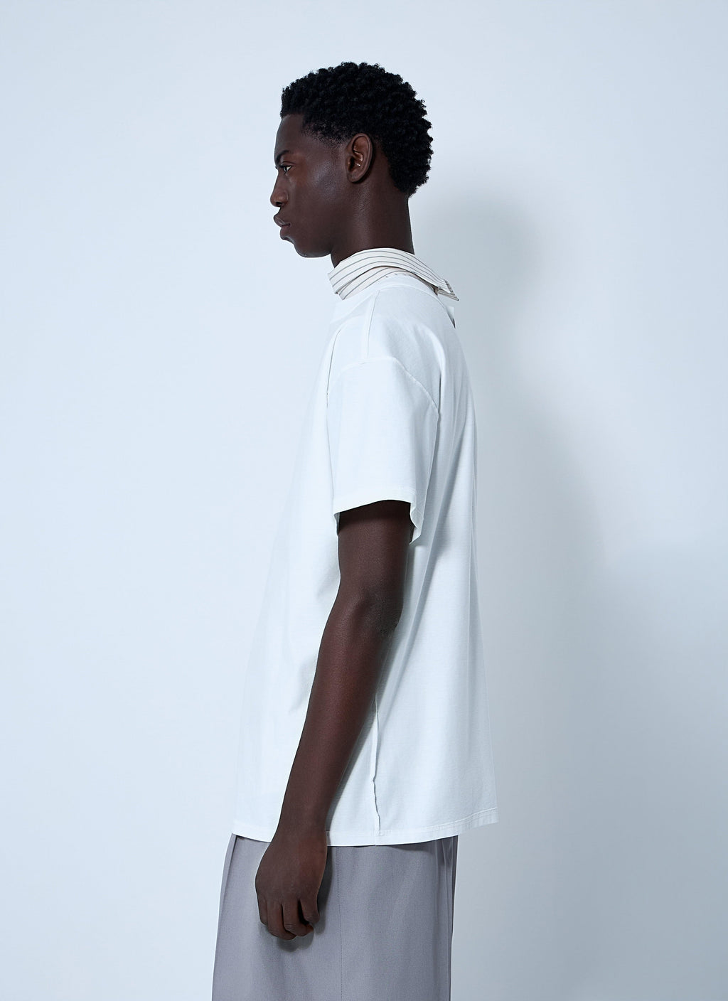 Maison Margiela Men's Short Sleeve T-Shirt Tee White cotton