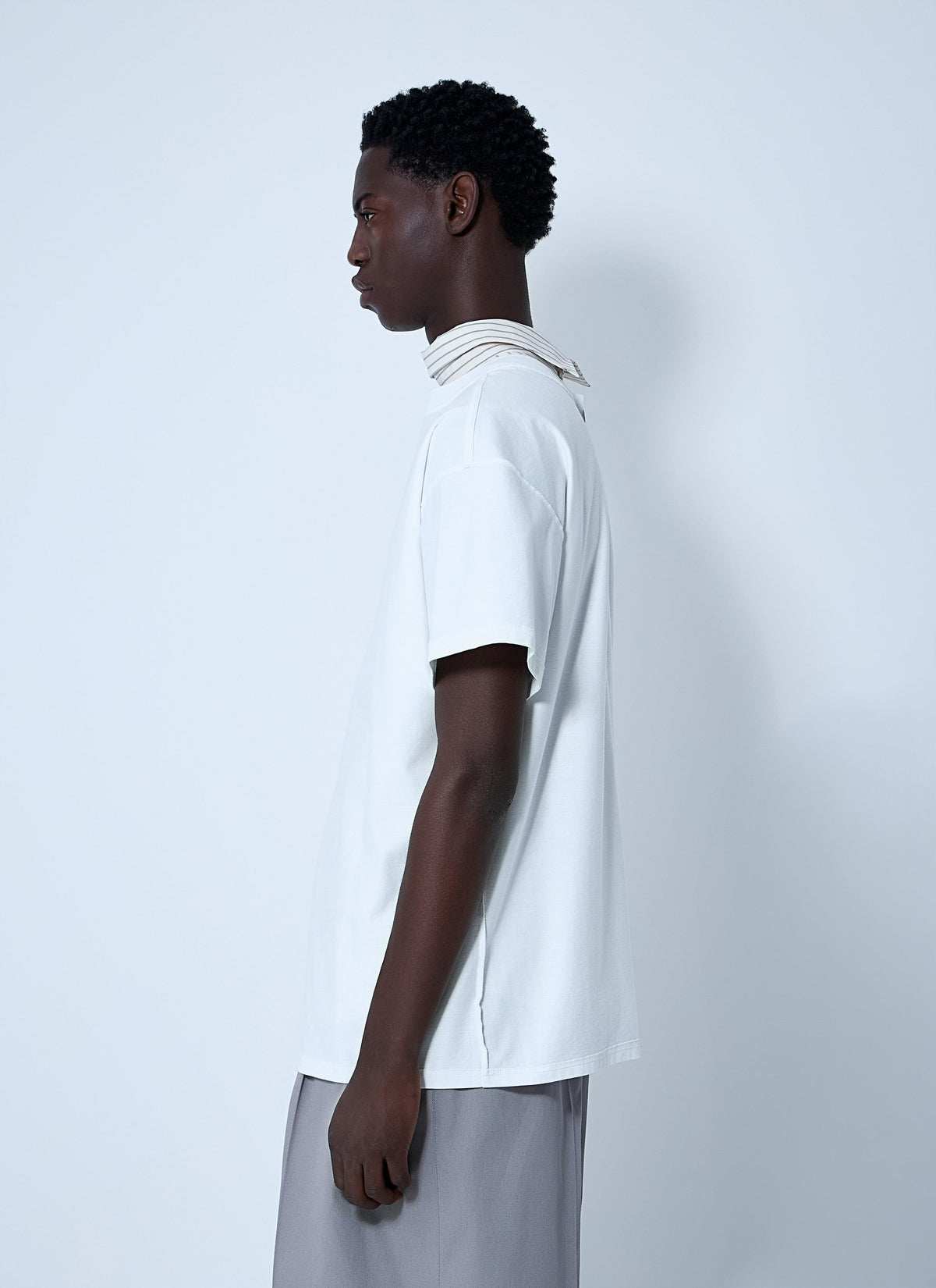 Maison Margiela Men's Short Sleeve T-Shirt Tee White cotton
