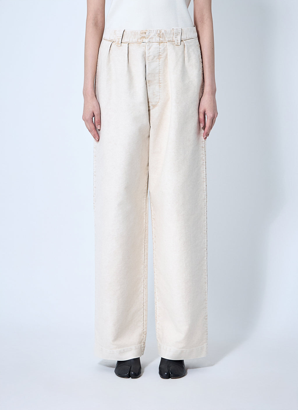 Maison Margiela ladies Wide Leg Pants trousers slacks cream