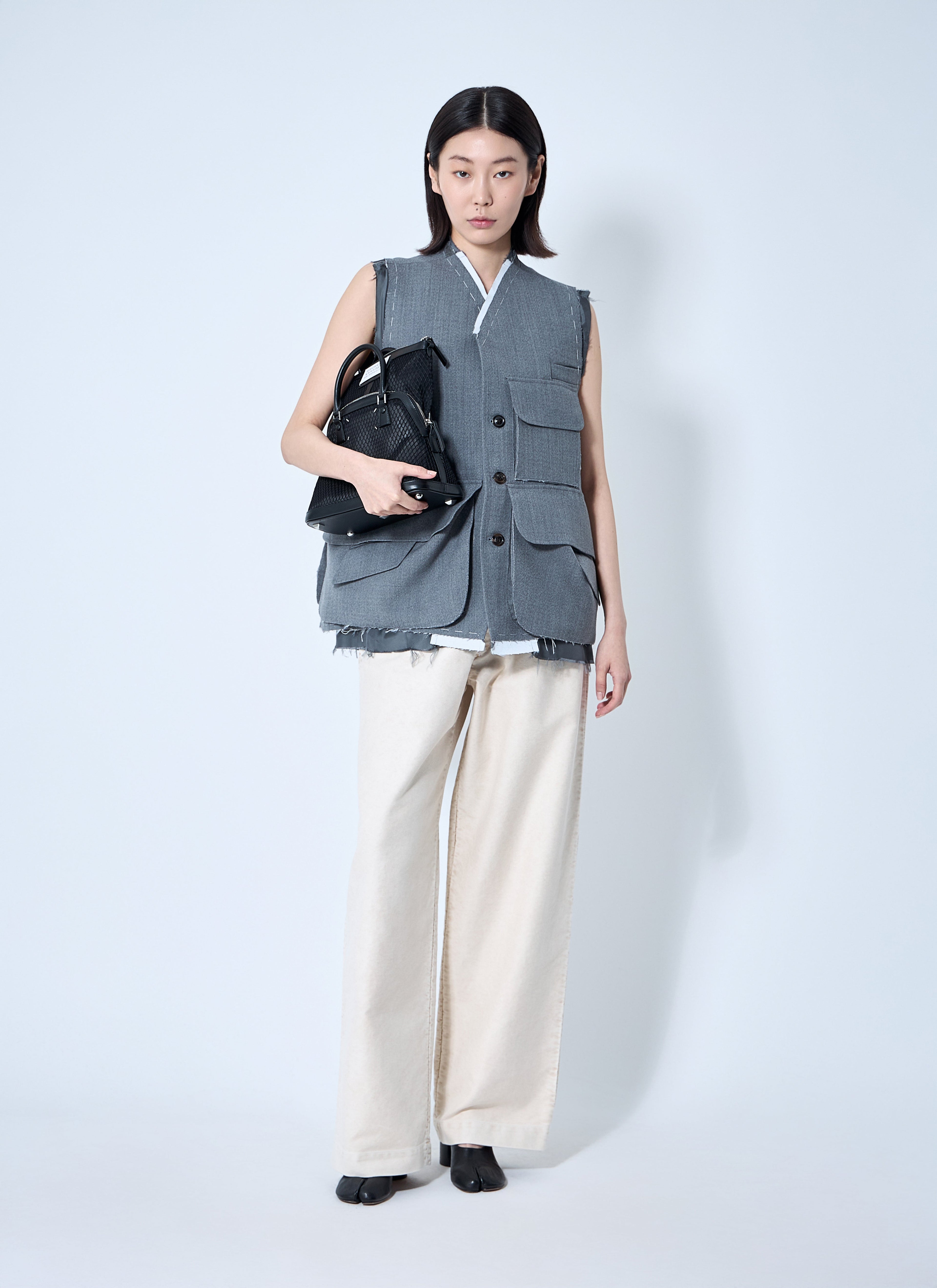 Maison Margiela ladies Wide Leg Pants trousers slacks cream