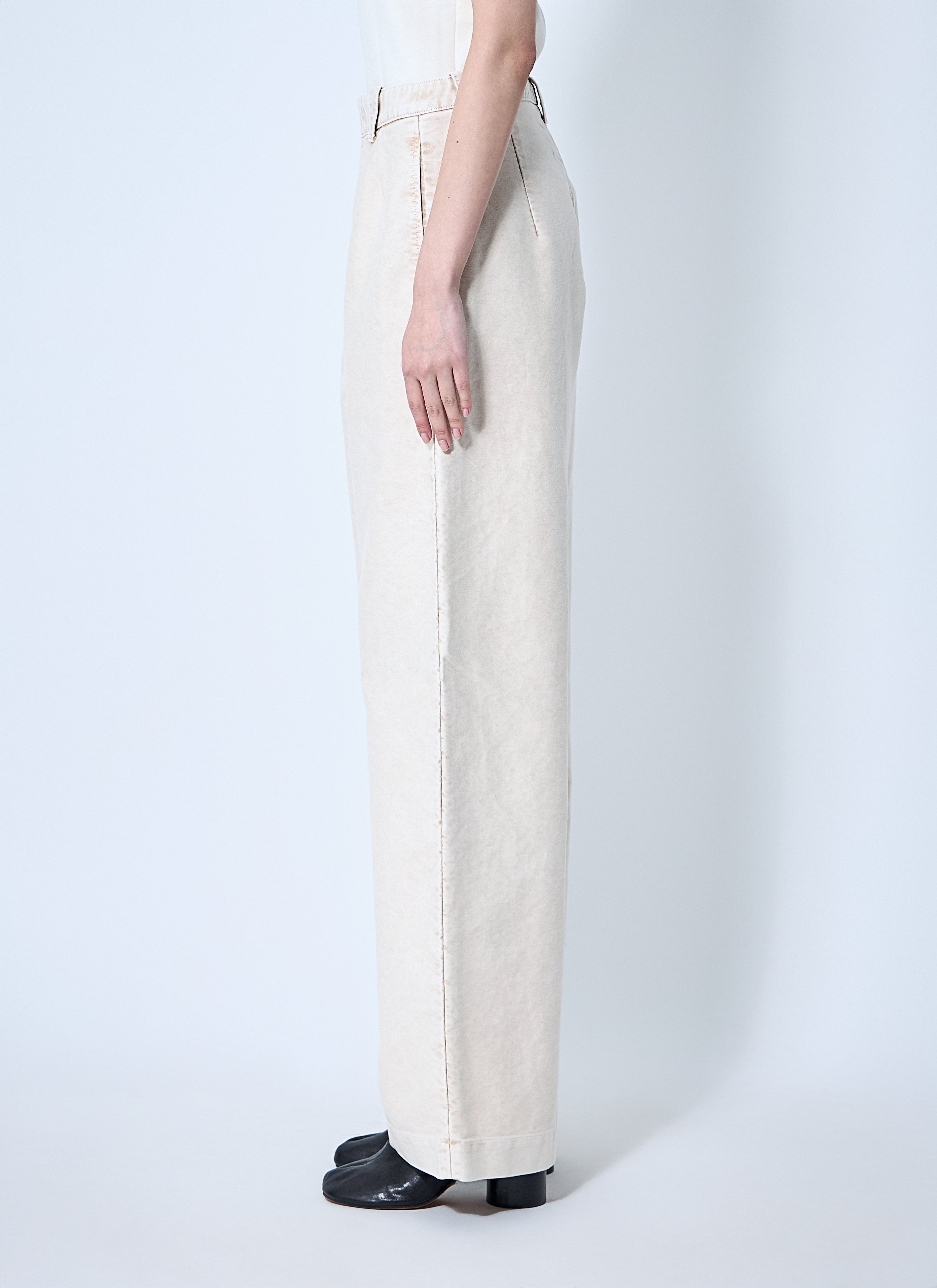 Maison Margiela ladies Wide Leg Pants trousers slacks cream