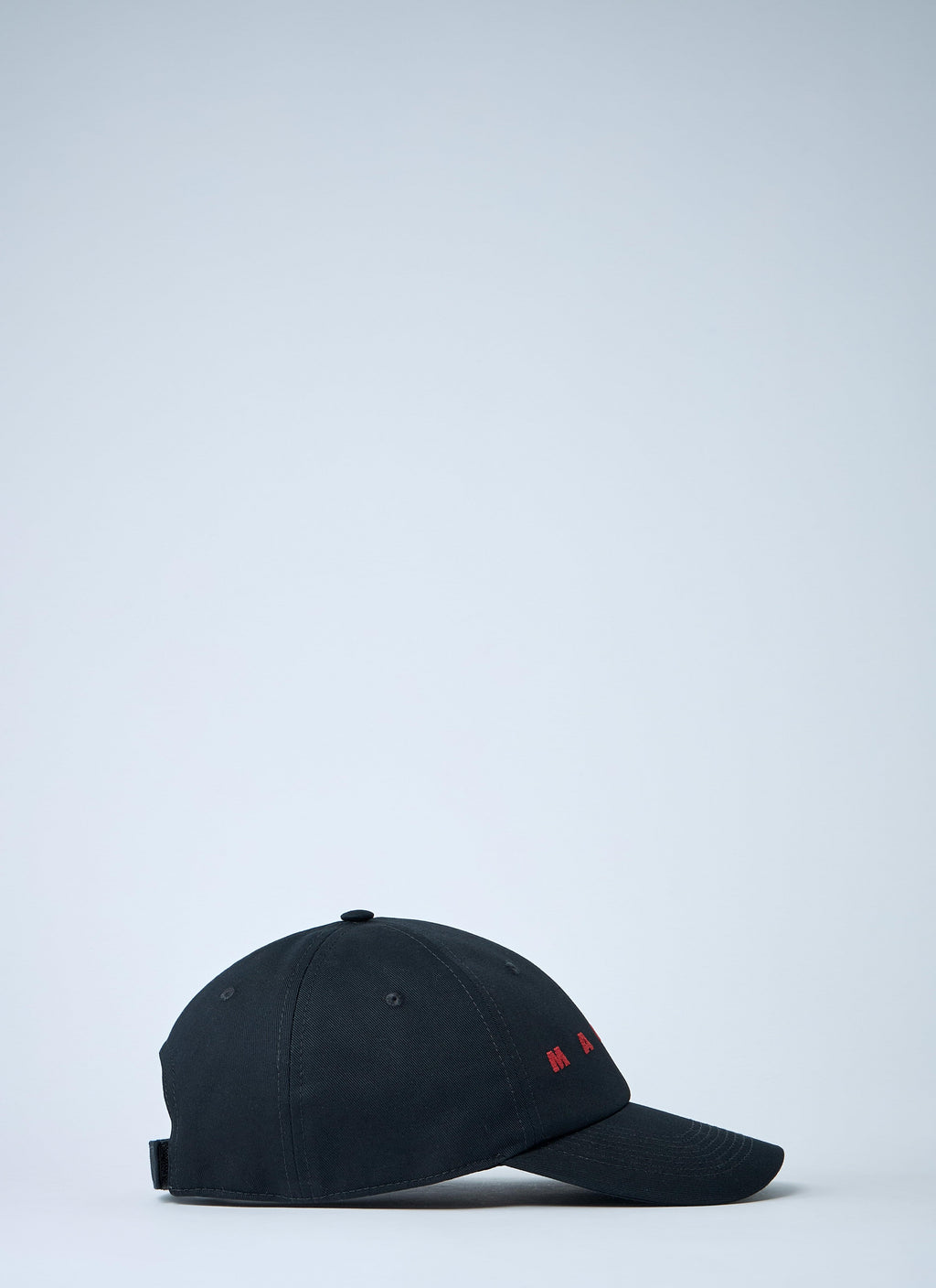 Marni Men's Logo Motif Baseball Cap hat black/red