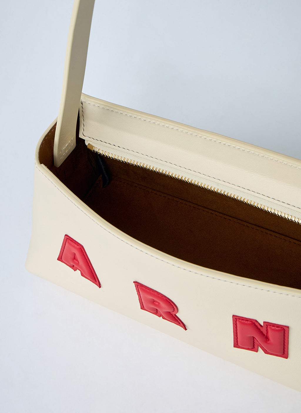 Marni ladies Leather Baguette Museum Shoulder Bag logo purse handbag