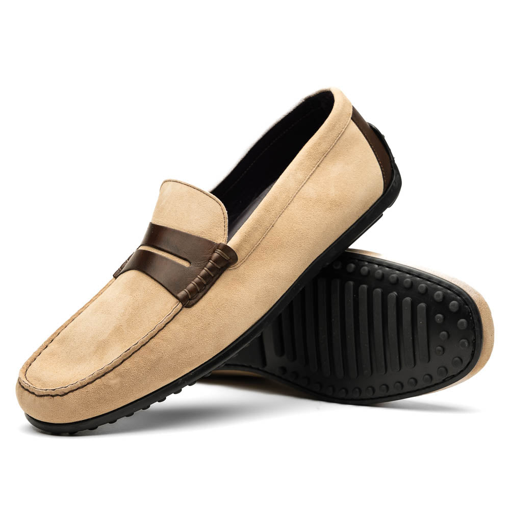 36-300-BON MONZA Sueded Italian Calfskin Driver men's driving mocs shoes loafers