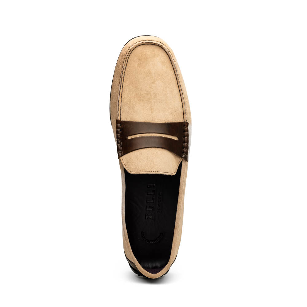 36-300-BON MONZA Sueded Italian Calfskin Driver men's driving mocs shoes loafers