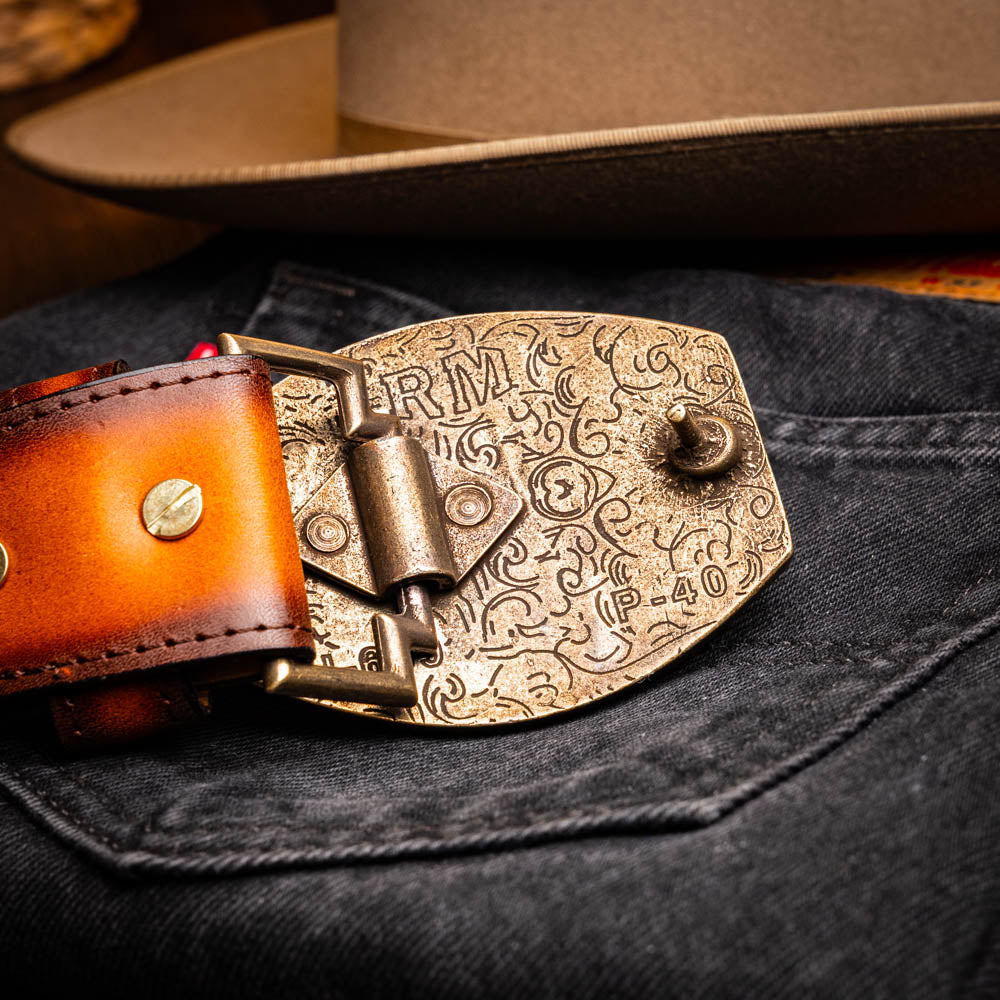 Marco di Milano Montana Belt Aged Maple Caiman Crocodile