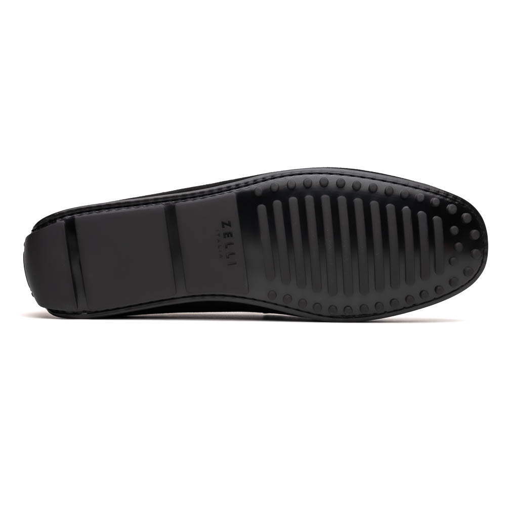 36-300-BLK MONZA Sueded Italian Calfskin Driver men's Zelli Italy
