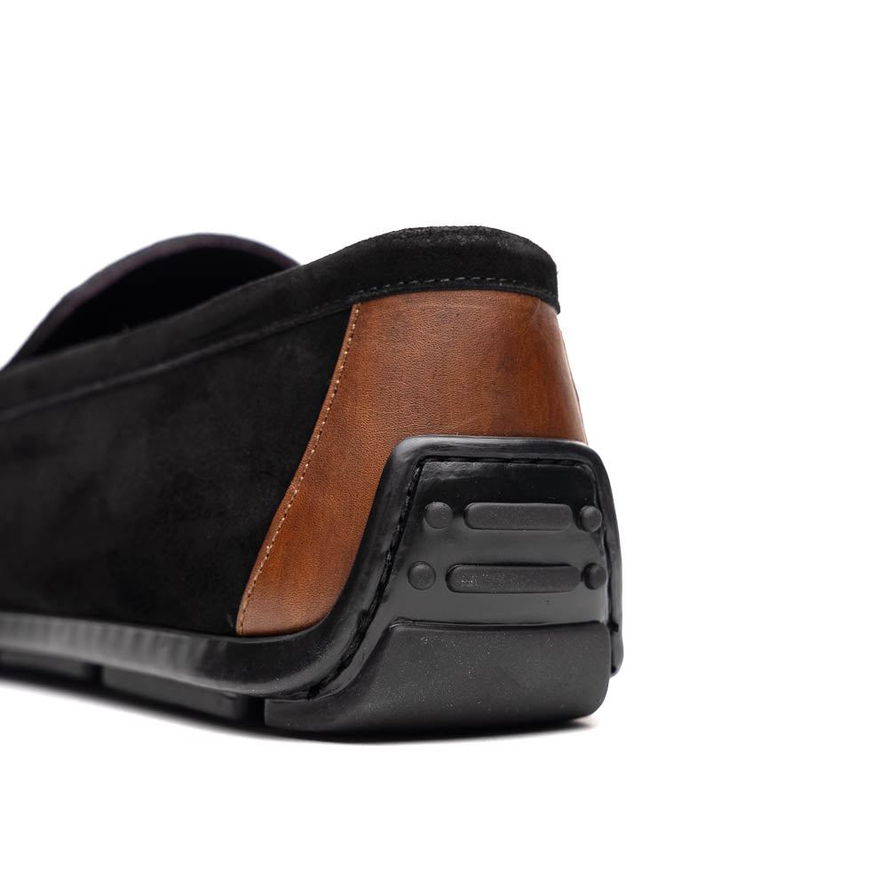 36-300-BLK MONZA Sueded Italian Calfskin Driver men's Zelli Italy