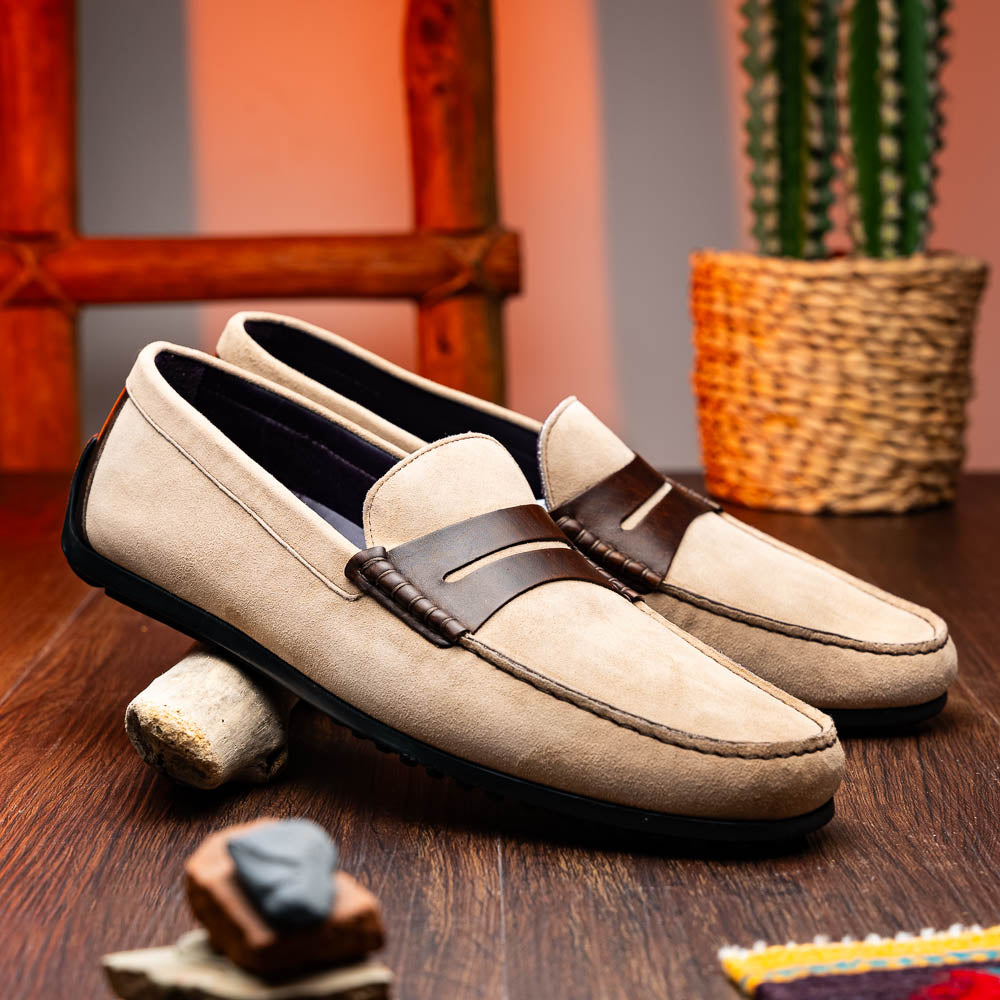 36-300-BON MONZA Sueded Italian Calfskin Driver men's driving mocs shoes loafers