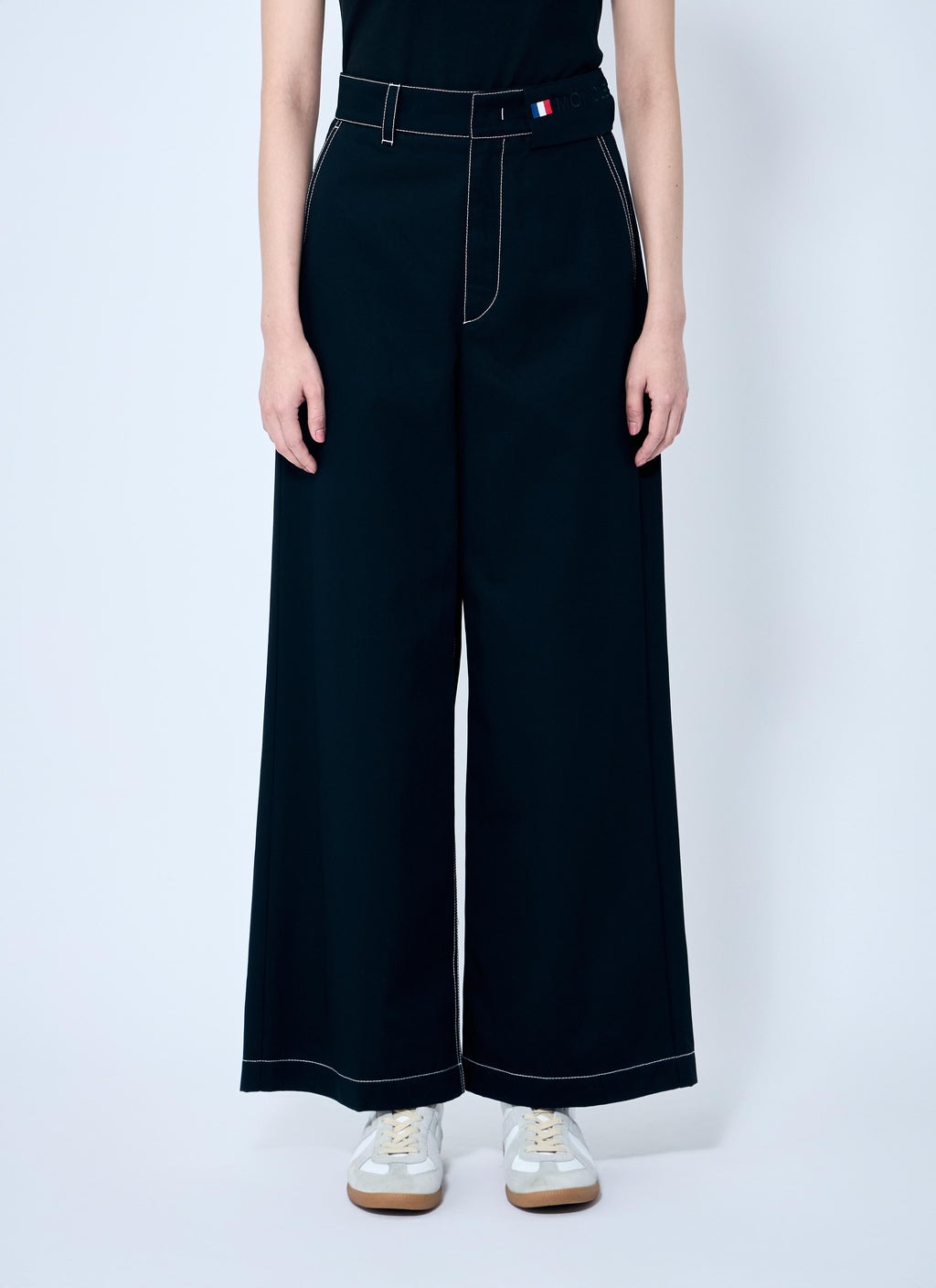 8 Moncler Palm Angels Ladies Wide-Leg Pants hi-rise cotton jeans