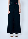 8 Moncler Palm Angels Ladies Wide-Leg Pants hi-rise cotton jeans