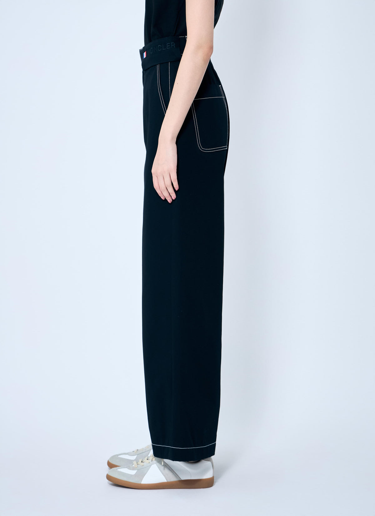 8 Moncler Palm Angels Ladies Wide-Leg Pants hi-rise cotton jeans