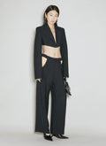 Thierry Mugler ladies Cut-Out Tailored Pants Slacks Trousers 40 black