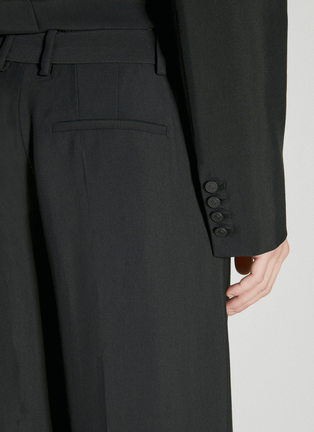 Thierry Mugler ladies Cut-Out Tailored Pants Slacks Trousers 40 black