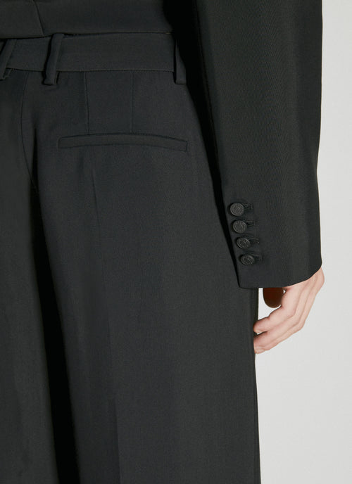 Thierry Mugler ladies Cut-Out Tailored Pants Slacks Trousers 40 black