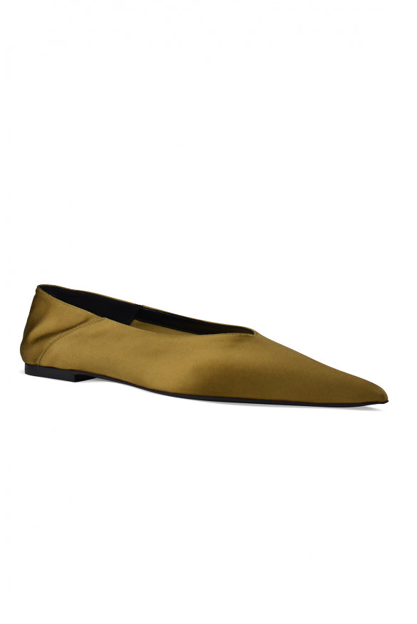 Saint Laurent ladies Nour 05 Mules YSL flats shoes gold