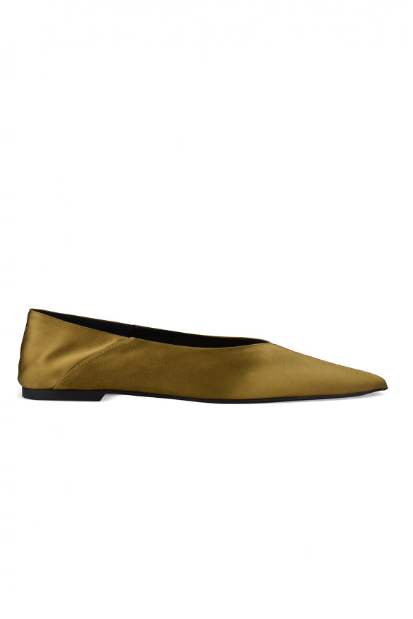 Saint Laurent ladies Nour 05 Mules YSL flats shoes gold