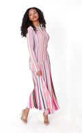 Multicolor Stripe Knit Top & Skirt Set - 51015 suit Tally Taylor church