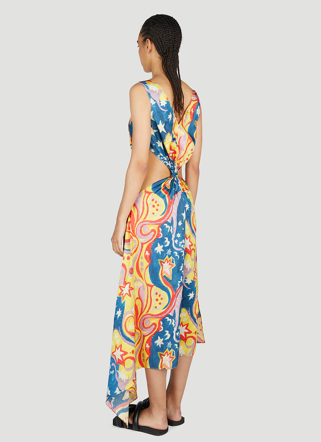 Marni X No Vacancy ladies Galactic Paradise Midi Dress waist cutouts