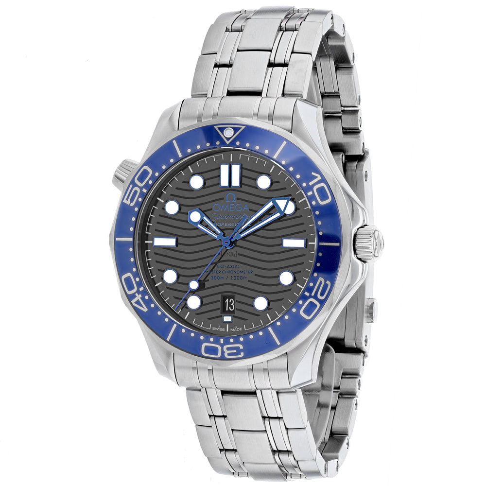 Omega Men's Diver Wrist Watch Luxury Scuba Silver
