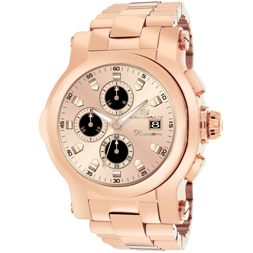 Oceanaut Men's Baccara watch XL Rose Gold Water Resistant