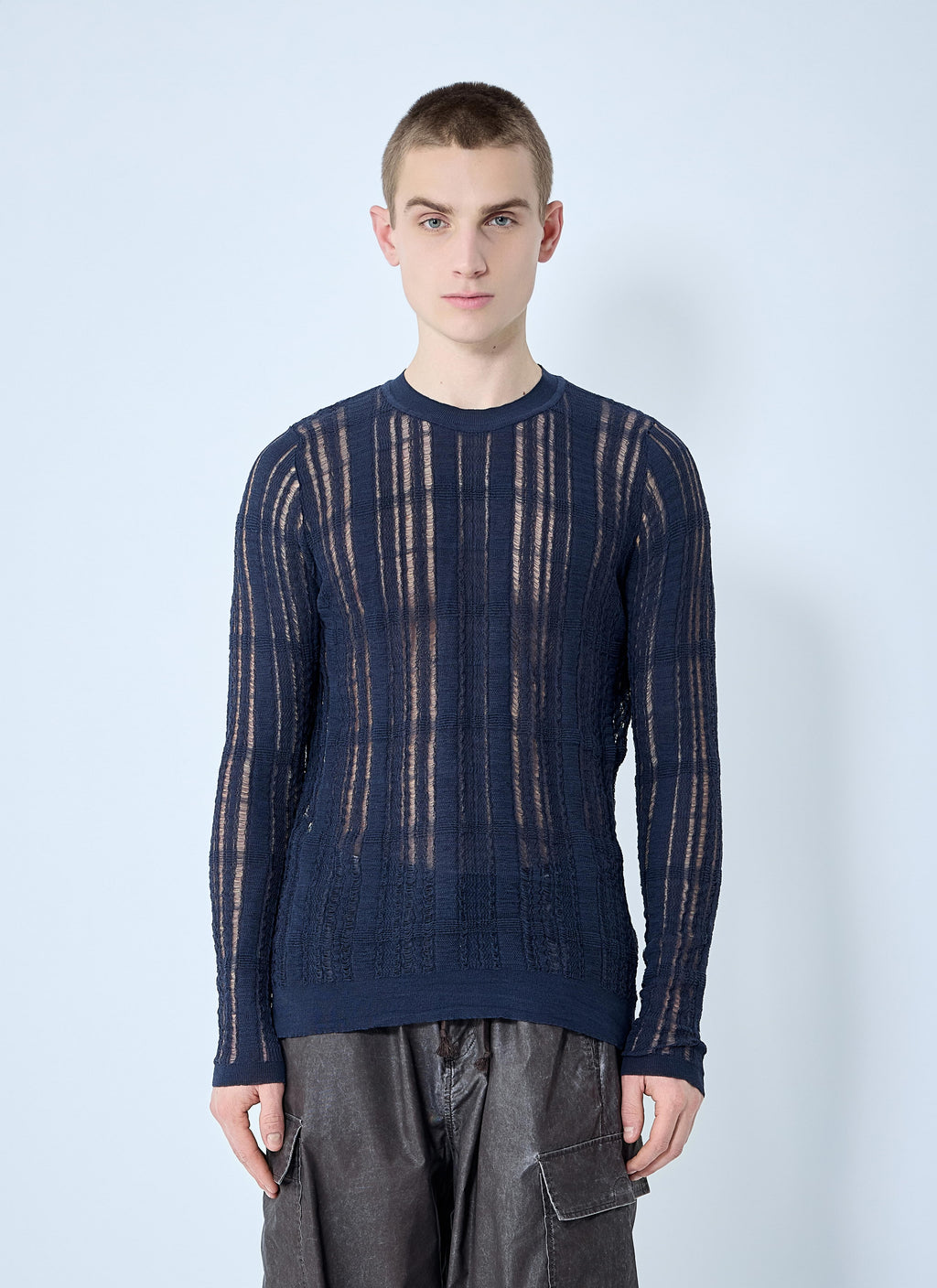 Our Legacy Men's Formal Sweater navy crewneck pullover