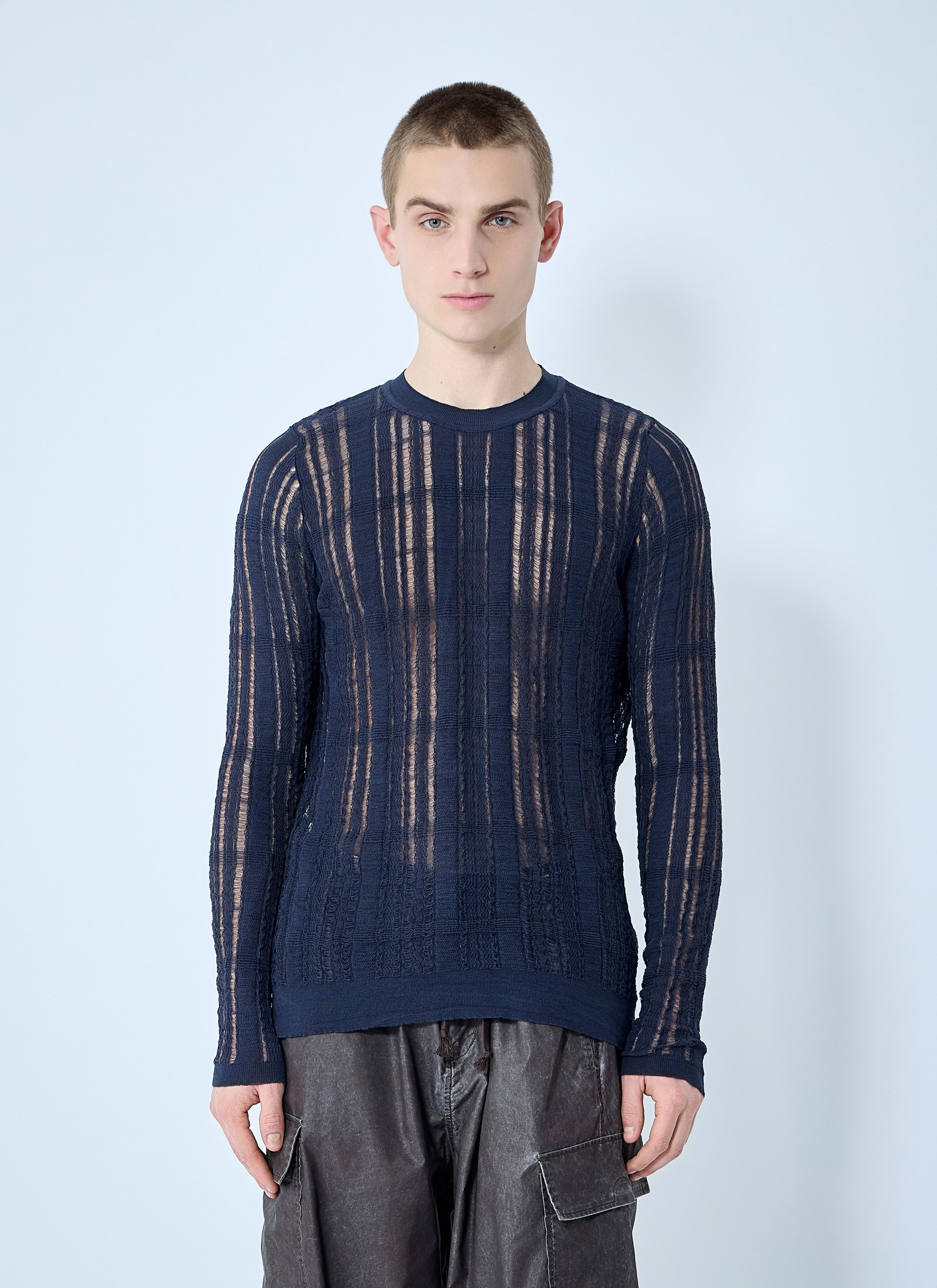 Our Legacy Men's Formal Sweater navy crewneck pullover