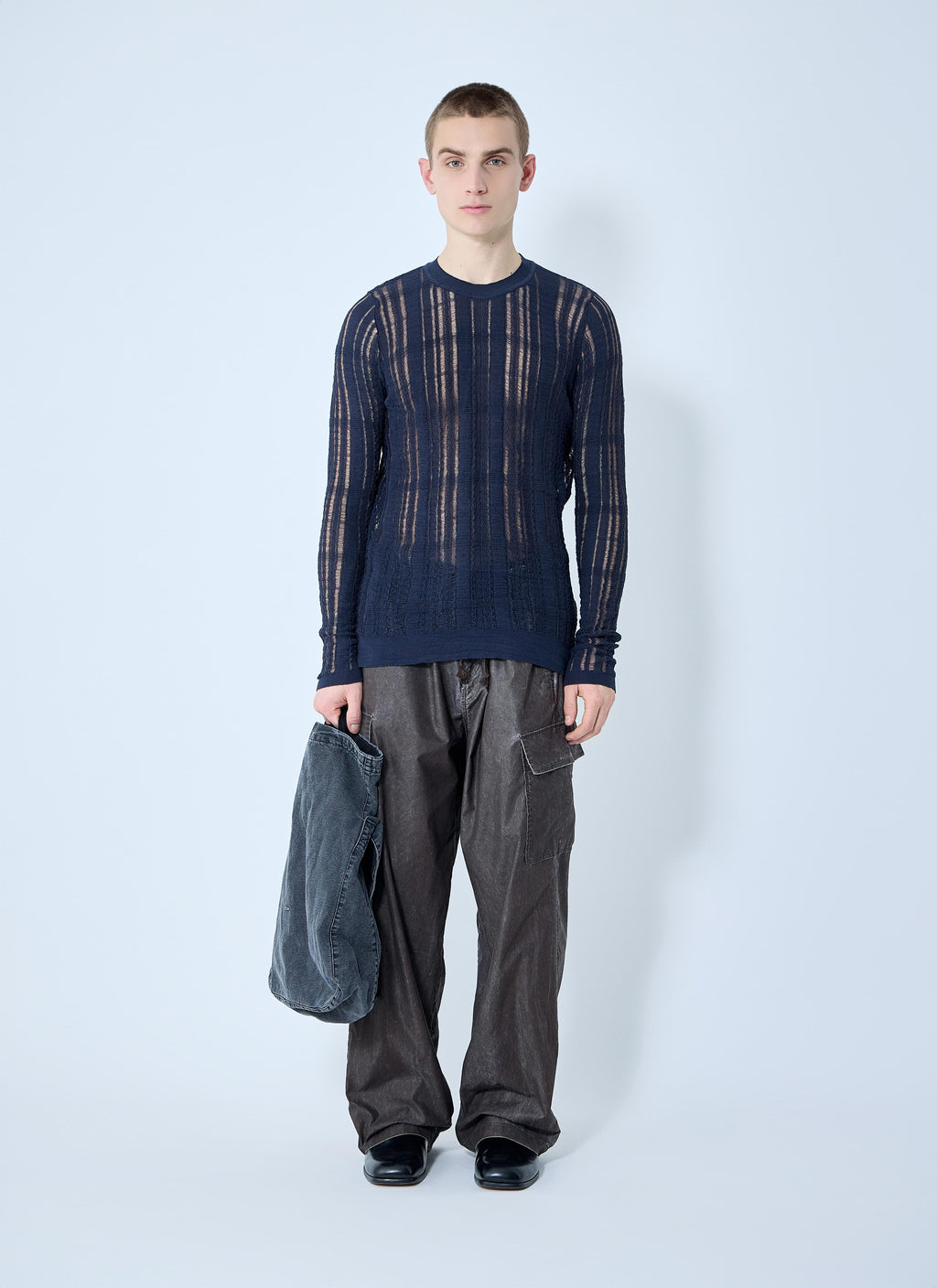 Our Legacy Men's Formal Sweater navy crewneck pullover