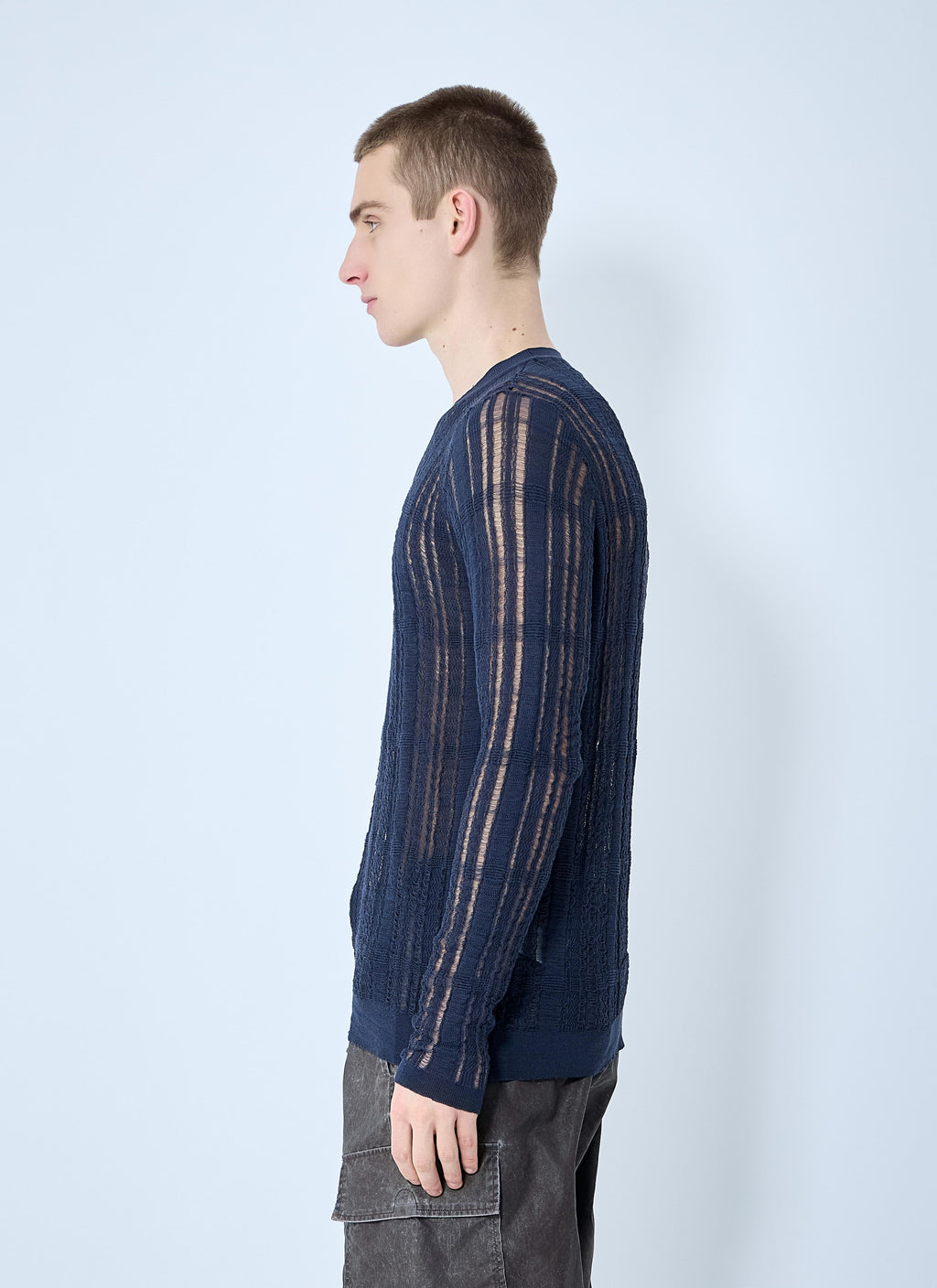 Our Legacy Men's Formal Sweater navy crewneck pullover