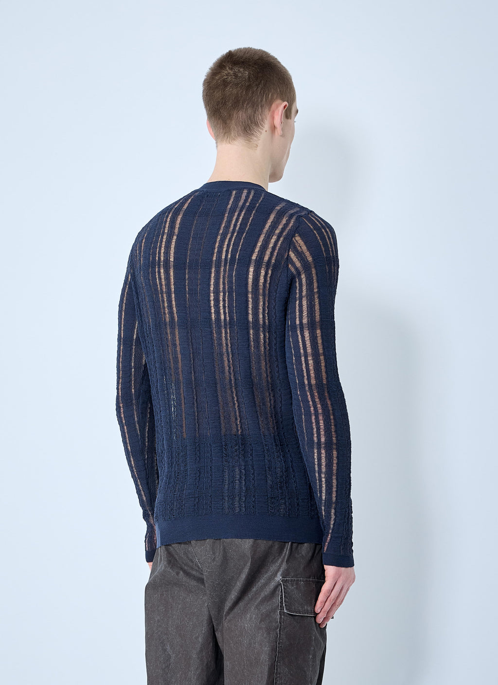 Our Legacy Men's Formal Sweater navy crewneck pullover