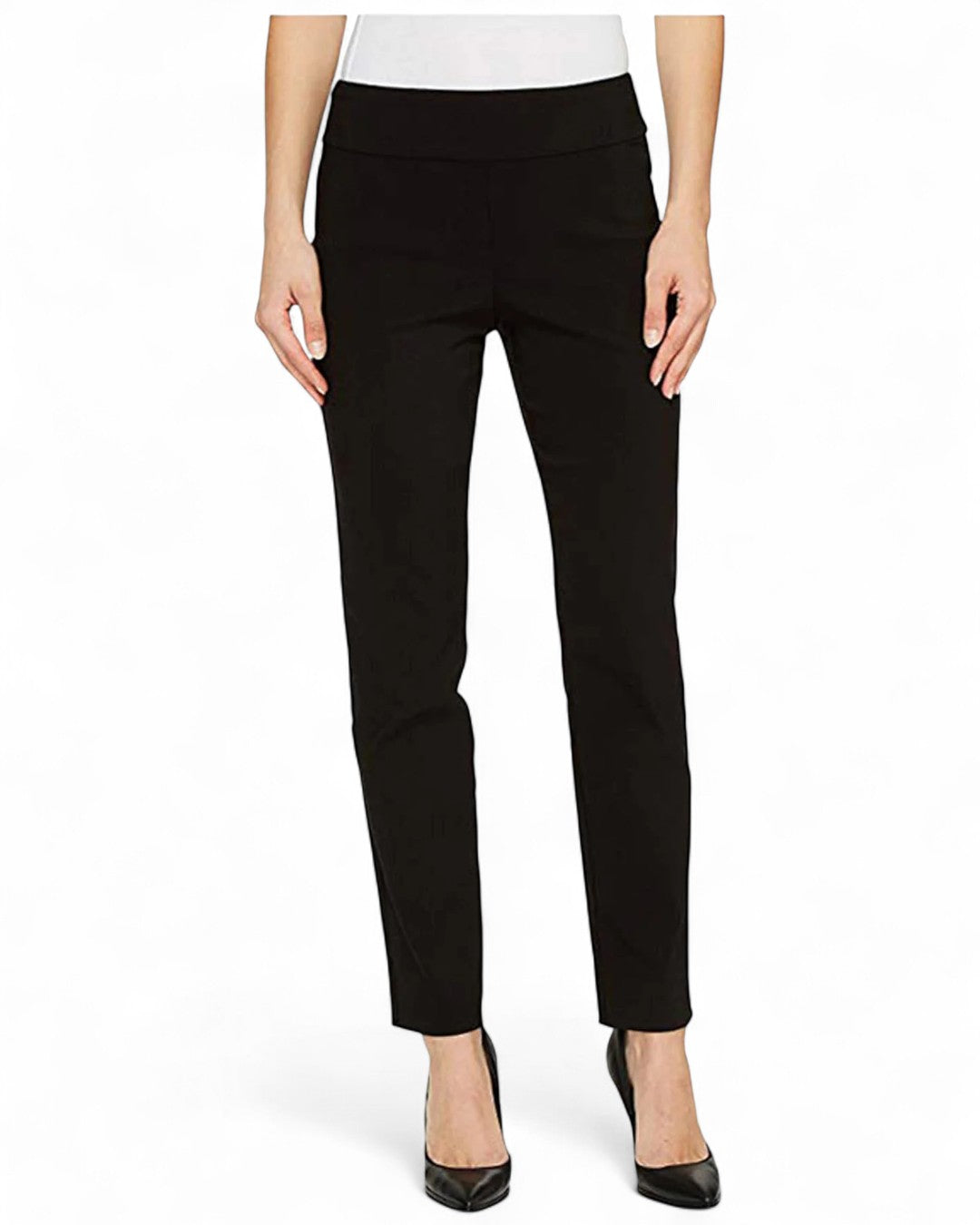 Krazy Larry P507 Pull on Pant - Black stretch tummy control