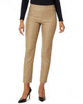 Krazy Larry P507 Pull on Pant - Taupe Geometric chic stretch dressy slacks trousers