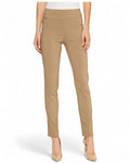Krazy Larry P507 Pull on Pant - Taupe Khaki Stretch Tummy Control Slacks