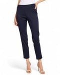 Krazy Larry P807 Pique  Ankle Pant - Navy Tummy Control Stretch Blue Cropped