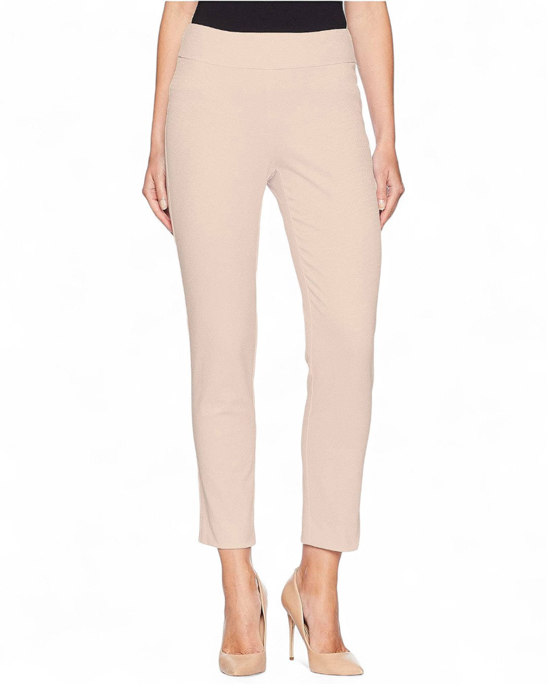 Krazy Larry P807 Pique Ankle Pant - Stone Stretch Slacks Trousers