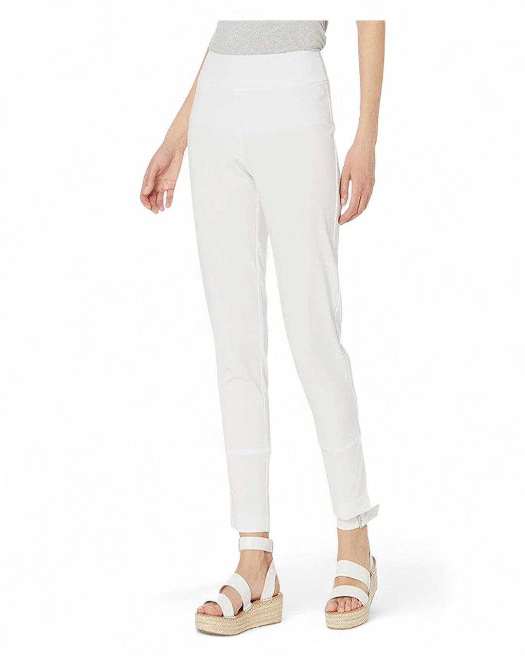 Krazy Larry P907 Feather Weight Pant - White Slacks Trousers Stretch